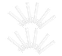 Hohopeti Adjustable Curtain Hooks 25Pcs Plastic Clip-On Locking Hooks for Drapes Window Door Shower Use Telescopic Depth Control