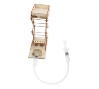Hohopeti Adjustable Lab Jack Machine Science Kit for DIY Wooden Hydraulic Lift Platform Educational Stem Easy Assembly Scientific Experiment Stand for Creative Learning and Engineering