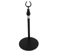 Hohopeti Adjustable Mini Microphone Stand for Desk Compact Round Weighted Base for Podcast Mic Stand Setup Mic Holder for Table Top Use