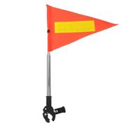 Hohopeti Adjustable Reflective Safety Flag with Telescopic Pole for Golf Cart, Vehicle and Mobility Scooter Visibility