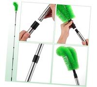 Hohopeti Adjustable Roof Gutter Cleaner with Bendable Head Extendable Pole Gutter Brush for Leaves and Grout Cleaning High Reach Roofing Tool for Efficient Debris Removal and Versatile Home
