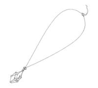 Hohopeti Adjustable Stainless Steel Crystal Pendant Necklace with Handwoven Mesh Cage for Irregular Gemstones and Versatile Jewelry Holder for DIY Crafting and Daily Wear