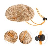 Hohopeti Adjustable Sun Visor Hat for Small Dogs and Cats Breathable Garden and Beach Pet Hat with Elastic Chin Strap Lightweight Woven Material Protecting Eyes From Bright Sunlight