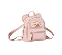 Hohopeti Adorable Mini Backpack with Bowknot and Polka Dots, Pink Lightweight Casual Shoulder Bag for Travel, School, and Everyday Use