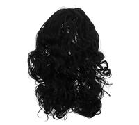 Hohopeti Afro Wigs Black Women Synthetic Short Curly Wig Natural-looking Loose Wavy Hair Headgear Strap for Stylish Everyday and Party Use
