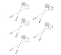 Hohopeti Alloy Brooch Pin Stick Round Tray 10Pcs 2.4 Inch for Craft Projects and Wedding Lapel Pins