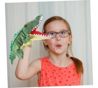 Hohopeti Amphibian Hand Puppet Plush Soft Animal for Cuddly Design with Washable PP Cotton Enhances Motor Skills Communication and Interactive Storytelling Play