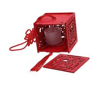 Hohopeti Antique Flower Window Light Box DIY Wooden Lantern Chinese Style Year Decorative Lantern for Scene Layout