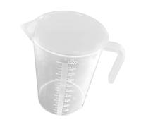 Hohopeti Aquarium Measuring Cup Anti-Slip Plastic Fish Feeding Cup Water Changing Jug Scale for Liquid Powder Granular Food White