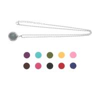 Hohopeti Aromatherapy Diffuser Necklace Stainless Steel with Hollow Out Pendant and 10 Refillable Cotton Pads for Women Daily Wear and Outdoor Adventures