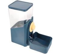 Hohopeti Automatic Small Pet Feeder for Hamsters and Rabbits Deep Sea Blue Hanging Food Dispenser Easy to Clean and Removable Components for Household Rodents and Puppies