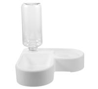 Hohopeti Automatic Water Dispenser Cat Drinking Bowl with Plastic Heart-shaped Bowl Minimalist Creative Design White Not Easily Deformed Prevent Spilling for Personal Home Use