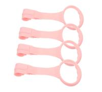 Hohopeti Baby Crib Pull Rings Toddler Hand Pull Ring Boys and Girls Walking Learning Tools with Hanging Handle 2 Pairs Pink for Baby Bed Safety and Standing Training