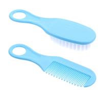 Hohopeti Baby Massage Comb Brush Kit Soft Bristles Pp TPE Material Promotes Blood Circulation Gentle Scalp Care for Newborn Infant Grooming