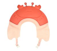 Hohopeti Baby Shower Visor Crab Shape Bath Hat for Toddlers with Watertight Brim Prevents Water from Entering Eyes Plastic Adorable and Funny Hair Wash Cap for Baby and Kids Bathroom