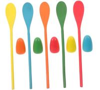 Hohopeti Balance Training Colors Abs Egg and Spoon Race Game for Outdoor Party Favors Fun for Physical Coordination and Balance Development