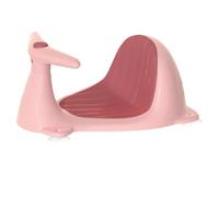 Hohopeti Bathing Seat with Spray Water Function, Non-Slip Newborn Bath Stool for Showering, Portable Pink Bathtub Chair Suitable for Travel and Home Use