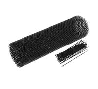 Hohopeti Black Plastic Mesh Fence for Balcony and Stair Railing, Weatherproof and Anti-wind Pe Safety Netting, for Outdoor Patio Balcony to Protect and Pets