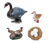 Hohopeti Black Swan Growth Cycle Simulation Models Educational for Realistic Swan Evolution Figurines for Imaginative Learning and Home Decoration