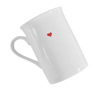 Hohopeti Bone China Heart Coffee Mug Lightweight Breakfast Cup with Saucer Elegant Red Love Tea Cup for Women Mom Friend Valentine Day Birthday
