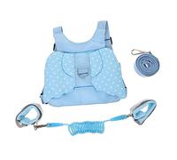 Hohopeti Boy Girl Safety Harness Leash for Toddlers Anti-Lost Wrist Link Kit Breathable and Skin-Friendly Backpack Blue Design for Travel and Outdoor Activities