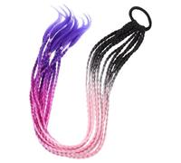 Hohopeti Braided Ponytail Hair Extension Colored Hairpiece with Elastic Tie Unique Chic Braided Hair Decoration for Women Cosplay Stage Performance Fashion Accessory