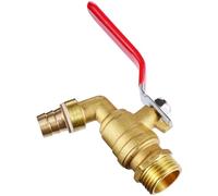 Hohopeti Brass Hot Water Tap Dn15 Thickened Boiler Faucet Single Handle Quick Open High Temperature Resistant Barrel Faucet for Tea Stove and Kitchen Use