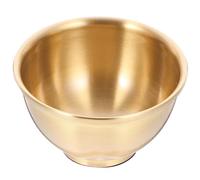 Hohopeti Brass Tibetan Water Offering Bowl for Religious Worship, Practical Round Copper Bowl Without Burrs, for Temple and Art Craft Decoration, Golden Decorative Sacrifice Prop