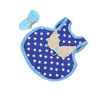 Hohopeti Breathable Chicken Harness with Pulling Rope, Blue Star Pattern Small Hen Vest for Autumn Winter Walking Traction, Lightweight Pet Duck Leash Suitable for Outdoor Use
