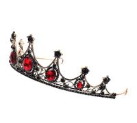 Hohopeti Bridal Baroque Crown Black Headband for Halloween and Festival Parties, Elegant Wedding Headdress for Women