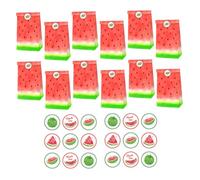 Hohopeti Candy Storage Bag Fruit Paper Bags Three-dimensional Cutting Not Easy to Fall with Watermelon Pattern Printing for Summer Holiday Family Parties