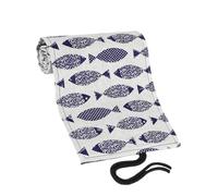 Hohopeti Canvas Pencil Roll Organizer with Slots Saury Pattern Drawing Pencil Wrap Case Portable and Elegant Storage Space-Saving Roll Design for Artists and Students