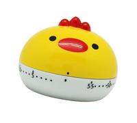 Hohopeti Cartoon Kitchen Timer Mechanical Countdown Clock No Battery Required Cute Yellow Chick Design for Cooking Management