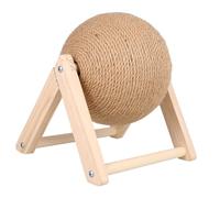 Hohopeti Cat Scratcher Cat Catch Ball Pirate Ship Sisal Hand-Made Kitten Scratching Toy Sturdy L-Shaped Medium Self-Entertainment