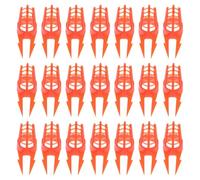 Hohopeti Cell Protector Cage for Bees Queen 60pcs Plastic Red Barbed Forks Beekeeping Accessory for Breeding and Hive Management