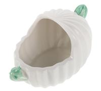 Hohopeti Ceramic Hamster Bathtub Cactus Shape Small Pet Sand Bath Container for Dust Bathing Portable Reusable Hamster Bathroom Accessory with Clean Surface Stable and Decorative Tub