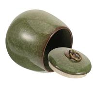 Hohopeti Ceramic Pet Urn for Dog and Cat Ashes Small to Medium Cremation Keepsake Container Memorial Urn in Light Green for Home Display and Pet Remembrance