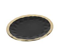 Hohopeti Ceramic Plate Western Food Dish for Steak Pasta Serving Elegant European Style Dining Plate for Home and Restaurant with Fine Workmanship and Curved Lines