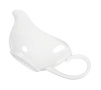 Hohopeti Ceramic Sauce Cup with Handle Gold Rim Gravy Serving Boat for Restaurant Dining Porcelain Milk Gravy Pitcher for Condiments Dipping Sauces Yogurt Juice Coffee and Milk