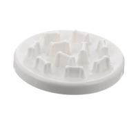 Hohopeti Ceramic Slow Feeder Bowl for Pets Anti-choke Design Healthy Eating Slow Feeding Pet Bowl for Dogs and Cats Smooth Surface Easy Clean Non-slip Bone Pattern White Food Dish