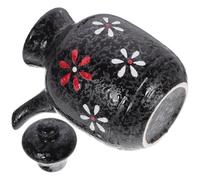Hohopeti Ceramic Soy Sauce Dispenser Bottle Small Vinegar Container Household Oil Pot Wear-resistant Kitchen Condiment Cruet for Olive Oil and Seasonings