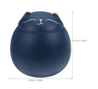 Hohopeti Ceramic Tea Canister Airtight Fortune Cat Tea Leaf Storage Jar Container for Kitchen Pantry