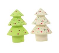 Hohopeti Christmas Tree Shaped Makeup Sponge Skin-friendly Beauty Egg Sponges for Foundation and Cosmetic Blenders for Wet and Dry Use Festive Holiday Face Applicators