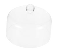 Hohopeti Clear Acrylic Cake Dome Cover Food Plate Lid Protective Dustproof Dessert Display Portable Handcrafted Rounded Design Crack-Resistant Material Ergonomic Grip for Easy Handling for