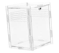 Hohopeti Clear Acrylic Reptile Feeding Box Durable Habitat Case for Snakes Geckos and Frogs Transparency Breeding and Care of Reptiles