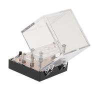 Hohopeti Clear Acrylic Stone Display Box for Mineral Specimens Transparent Storage Case for Gemstones Fossils Crystals and Collectibles Stable and Secure Display Rack for Home Education and