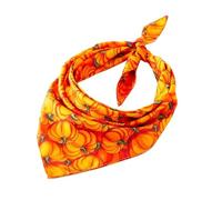 Hohopeti Colorful Halloween Pumpkin Printed Triangle Pet Bandana Scarf Lightweight Saliva Towel for Dogs and Puppies with Neck Yellow Collar Bib for Parties and Daily Wear