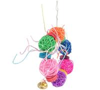 Hohopeti Colorful Parrot Chewing for Bird Cage Multi-functional Hanging Bite for Macaws and Birds Relaxing Foraging Activity to Keep Parrots Busy and Reduce Destructive Behavior