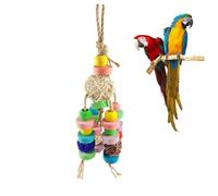 Hohopeti Colorful Parrot Hanging Bird Pet Bird Cage Accessory for Cockatiels Parakeets Climbing Exploring Playground Random Color