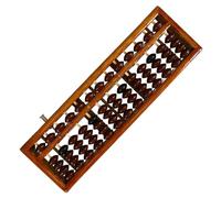 Hohopeti Column Retro Chinese Abacus Educational Counting Tool for Adults Traditional Bead Arithmetic Calculator for Mental Math Practice and Learning